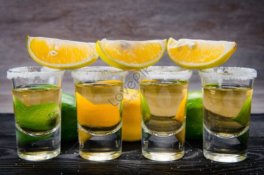 Photo Of Tequila Drink Served In Glasses With Lime And Salt Picture And ...