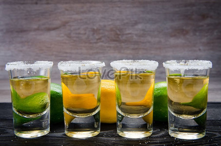 The Tequila Drink Served In Glasses With Lime And Salt Tequila Drink ...