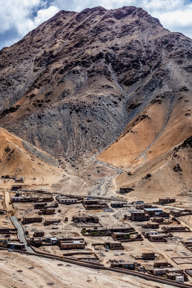 Aerial View Of Leh City The Capital Of Ladakh Region In Himalayas ...