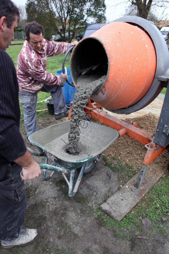 photo-of-concrete-mixer-building-with-cement-aggregate-picture-and-hd