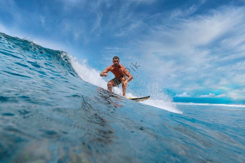 eficaz disco Canguro Un Surfista Montando Una Ola Azul En La Isla De Bali Foto Foto | Descarga  Gratuita HD Imagen de Foto - Lovepik