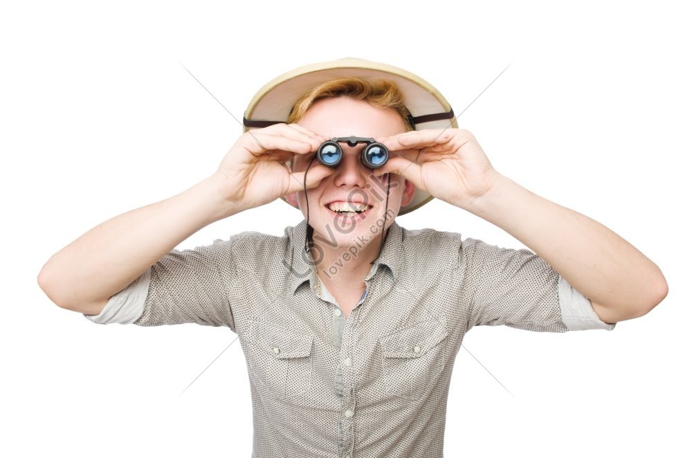 man with safari hat in hunting scene photo, concept, person, camouflage HD Photo