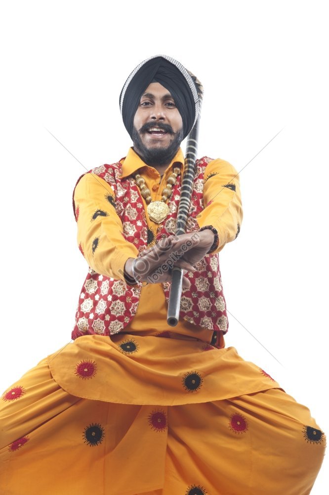 Portrait Of A Sikh Man Performing Bhangra Dance Picture And Hd Photos Free Download On Lovepik