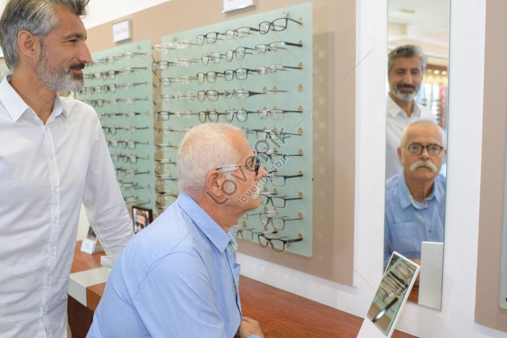 Senior Man Trying On Eyeglasses Picture Picture And HD Photos | Free ...