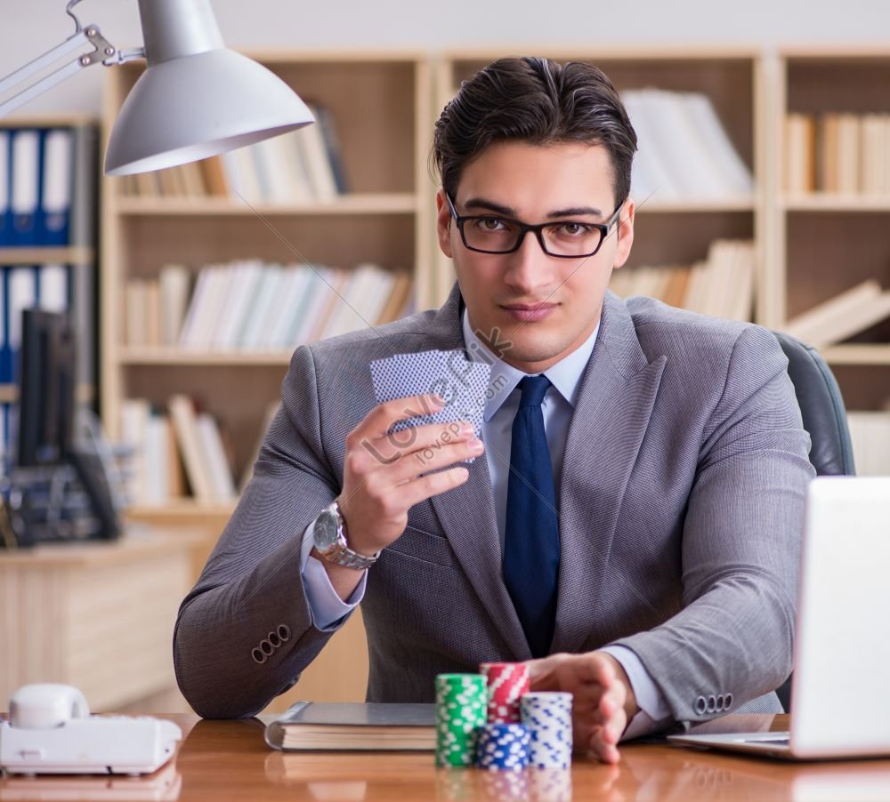 Businessman Playing Cards At Work Photo Picture And HD Photos | Free ...