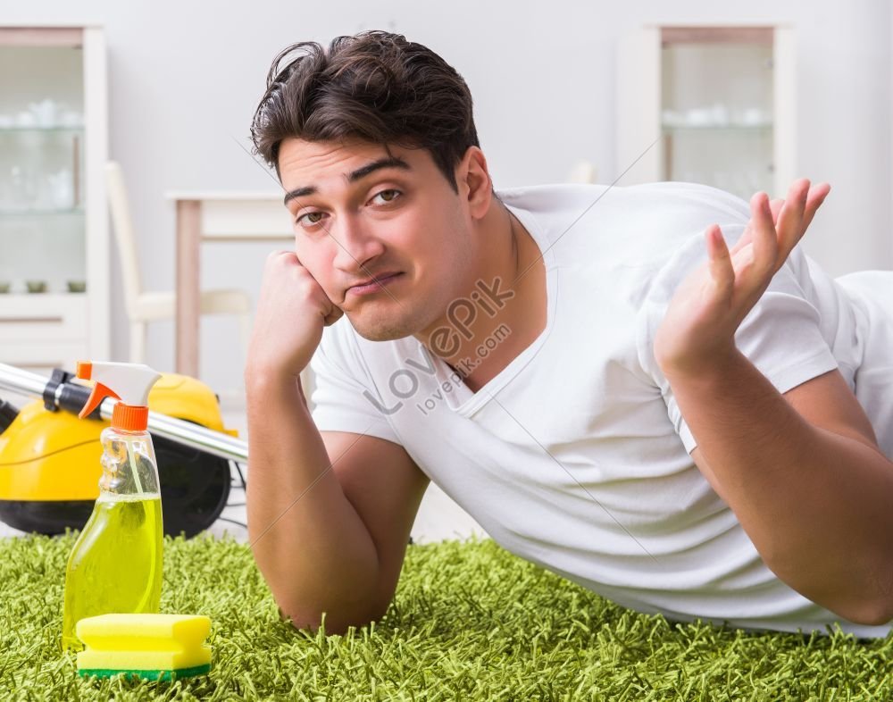 Young Husband Man Cleaning Floor At Home Photo Picture And Hd Photos Free Download On Lovepik