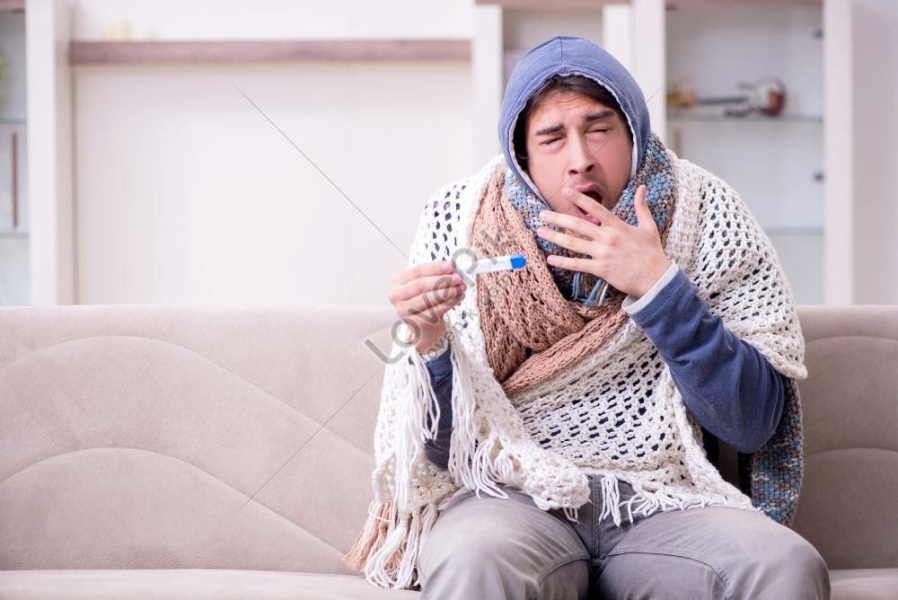 young man suffering at home a photo essay, sore, young, cold HD Photo