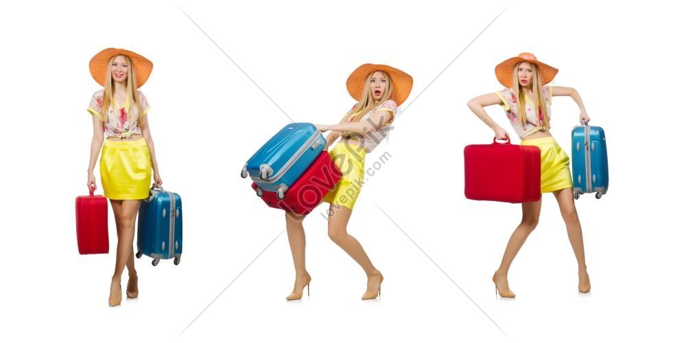 Travel Vacation Concept With Luggage On White Background Picture And Hd Photos Free Download 7448