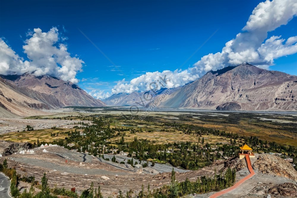 View Of Nubra Valley In The Himalayas Ladakh Photo Picture And HD ...