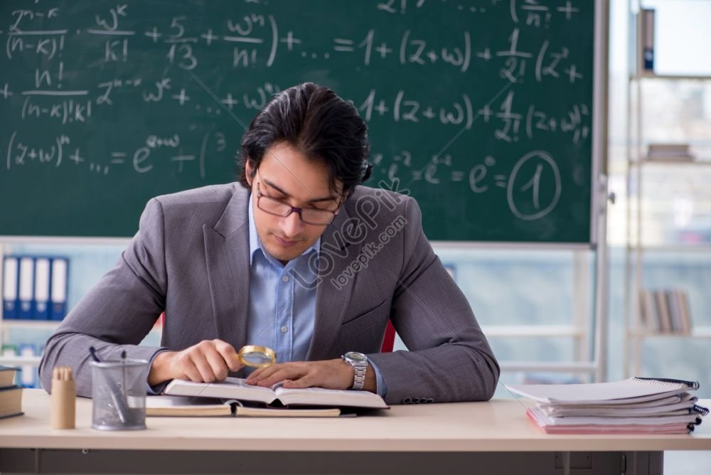 Young Attractive Math Teacher In Classroom Picture Picture And HD ...