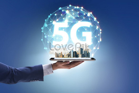 Концепция технологии 5G: высокоскоростное подключение к Интернету для мобильных устройств Фото