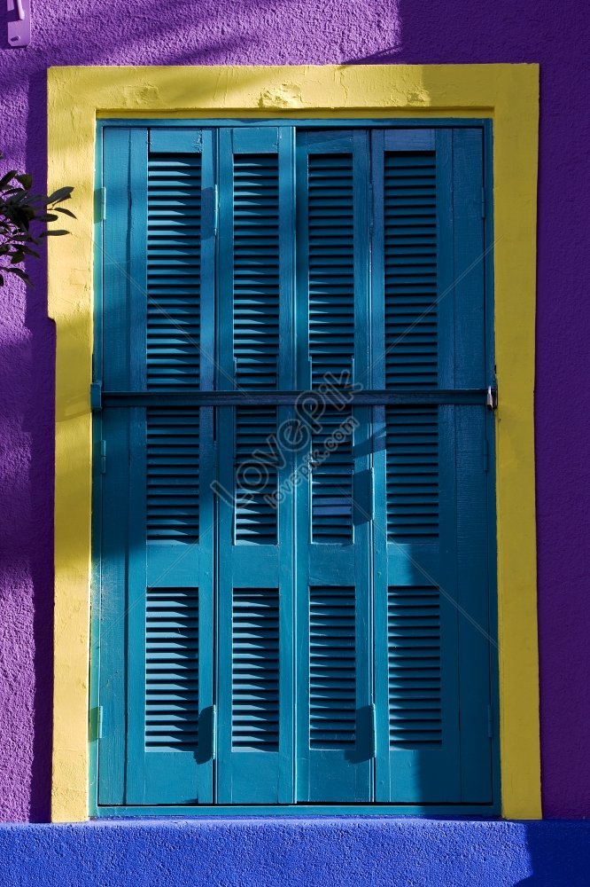 Colored Venetian Blind And Wall In La Boca Buenos Aires Argentina Photo ...