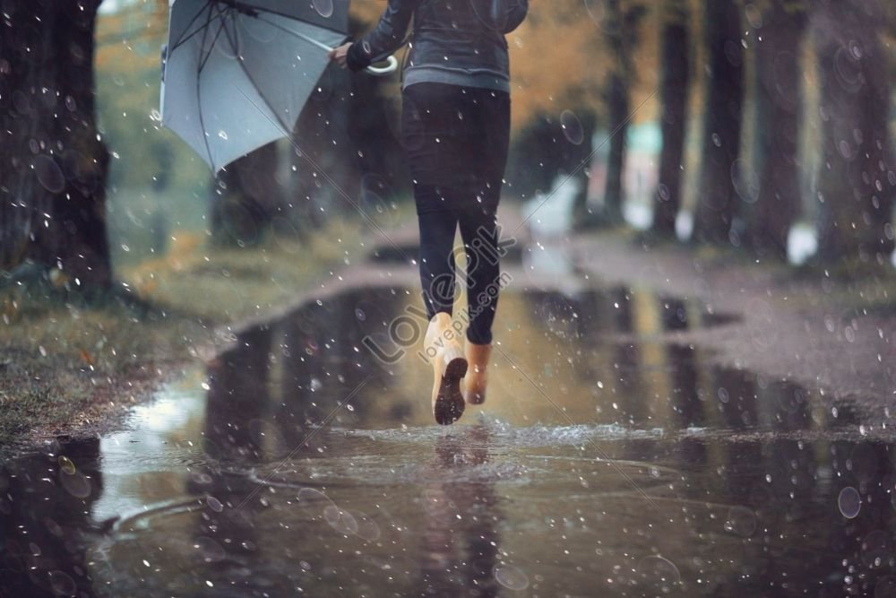 City Photo Of Rain Puddle With Feet In Rubber Boots Picture And HD ...