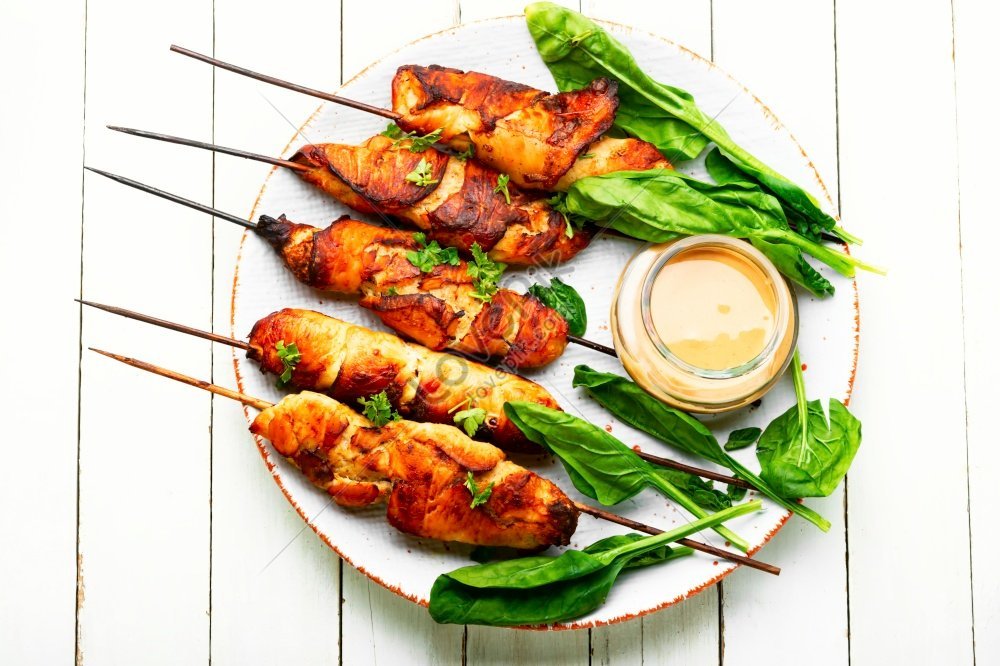 grilled-chicken-breast-skewers-with-peanut-sauce-photo-picture-and-hd