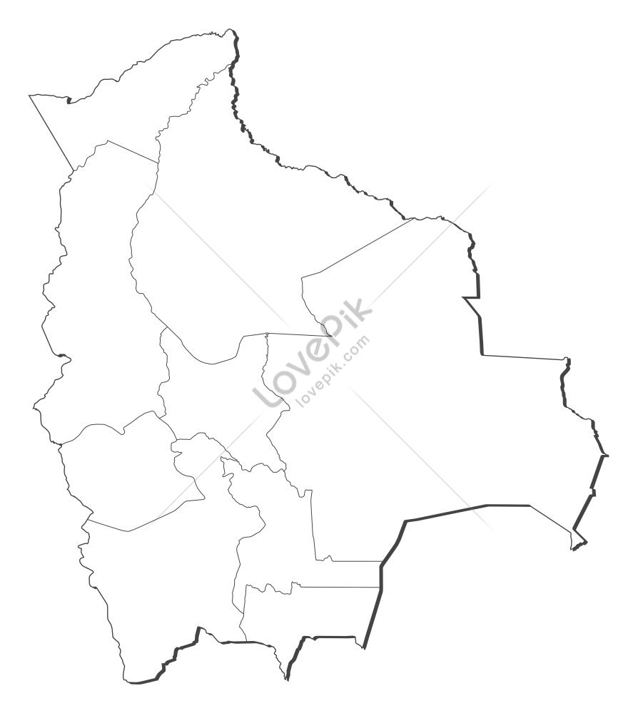 Political Map Of Bolivia With Departments Illustrated In Photo Picture ...