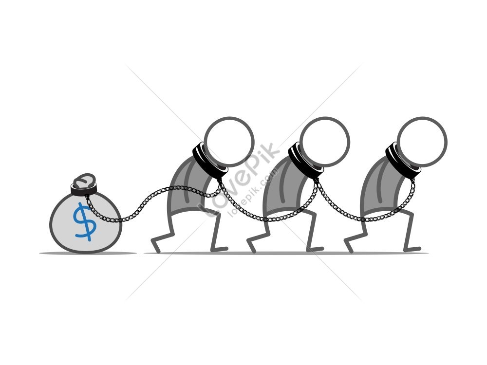 Photo Of Three Slaves Tied To Money Bag Picture And Hd Photos 