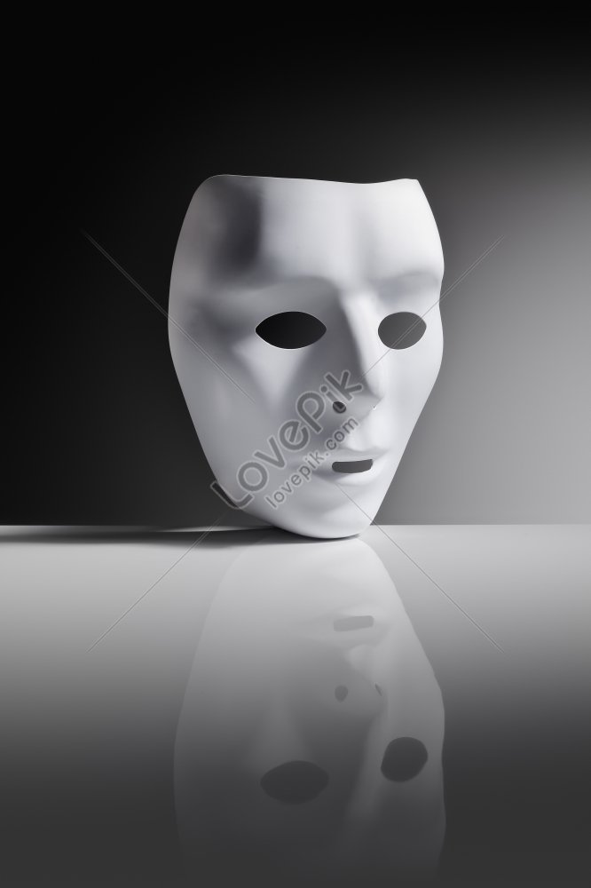 Photo Of White Plastic Mask On Reflective Surface Picture And HD Photos ...