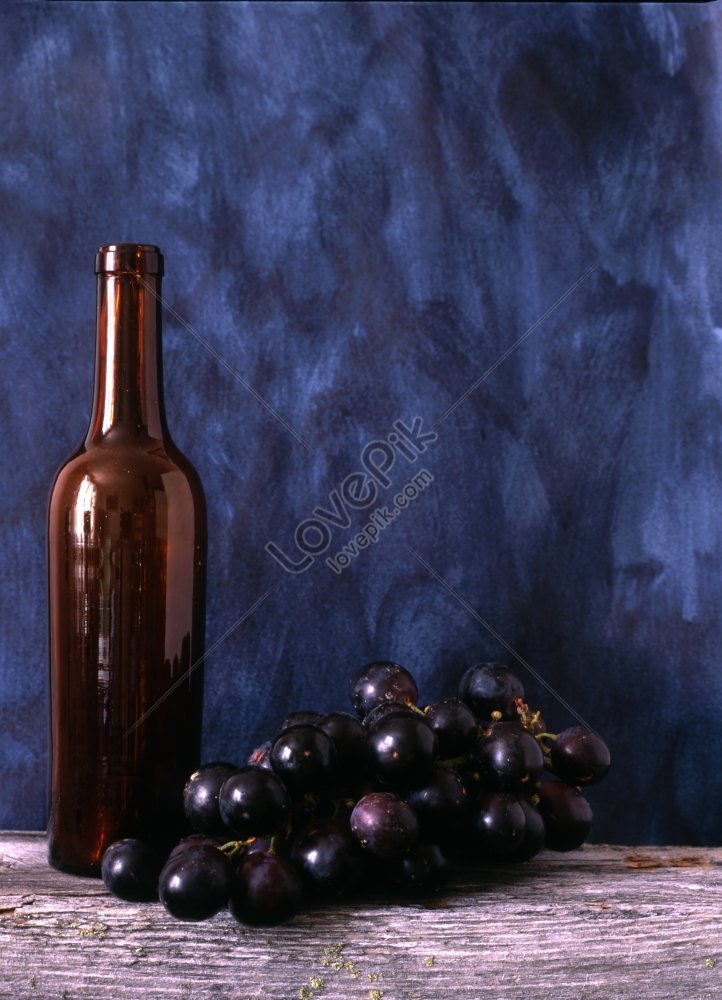Bottiglia di vino dipinta