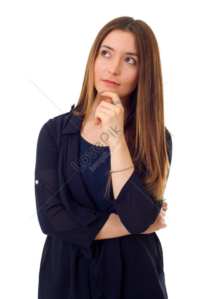 Young Woman In A Thoughtful Pose Makes A Choice Difficult Choice