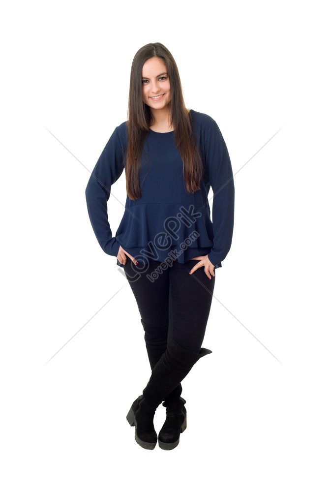 Casual Full Length Woman Stock Photo - Download Image Now - Adult