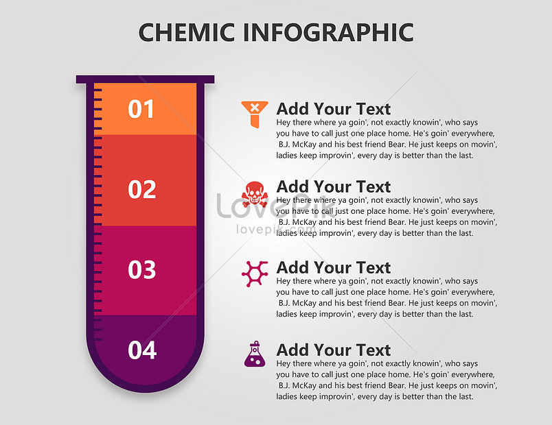 Bright liquid layers in a test tube, Vector infographic template Stock  Vector