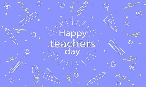 Teachers day crayon drawing illustration image_picture free download ...