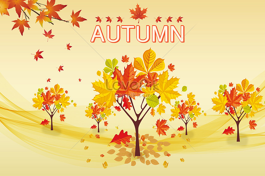 Autumn cartoon greeting cards creative image_picture free download