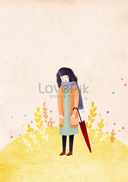癒しの少女のイラスト イラスト素材 無料ダウンロード Lovepik
