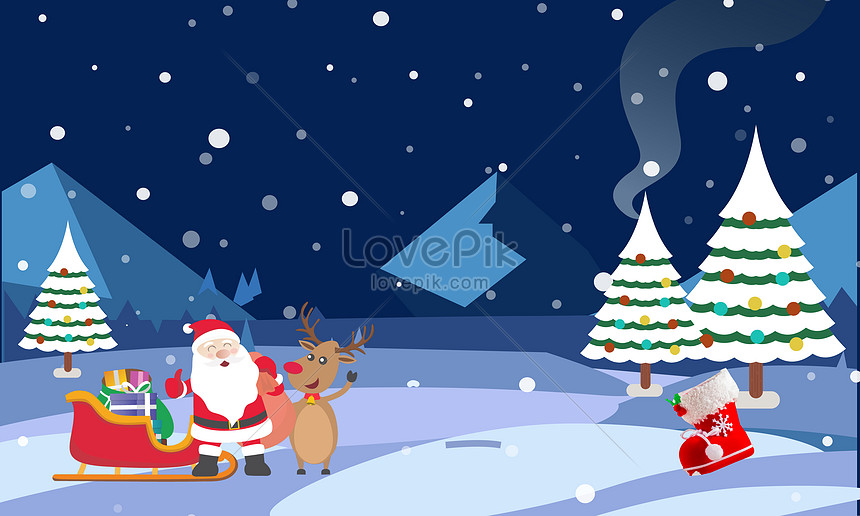 Cartoon aesthetic christmas illustration image_picture free download ...
