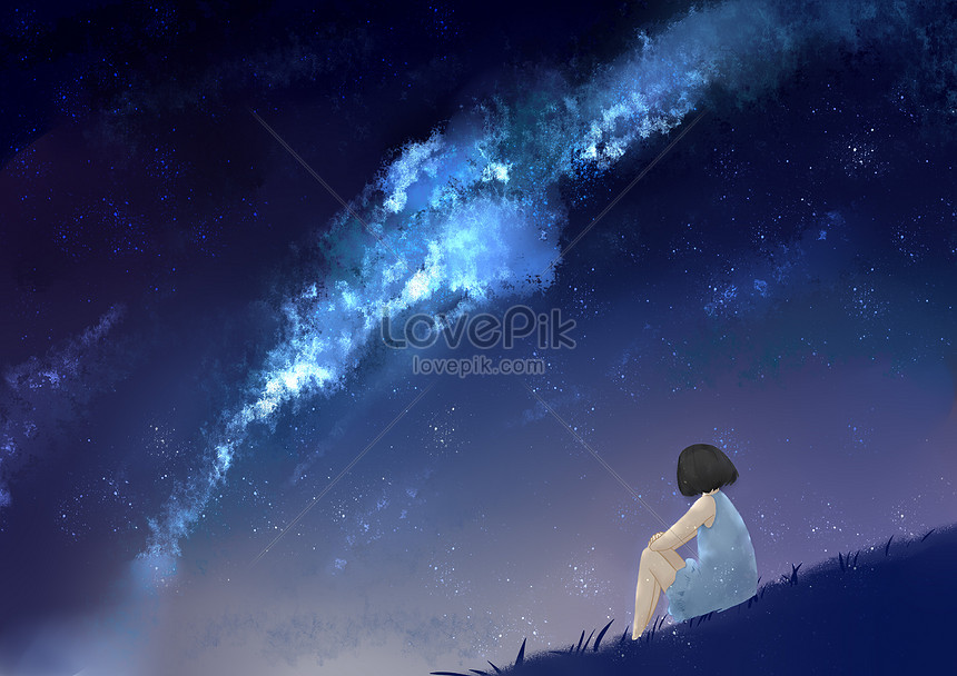 Cảnh tượng thần tiên của cô gái dưới bầu trời đầy sao thực sự đẹp thế nào? Không thể tả được. Hình ảnh này đưa bạn đến với trải nghiệm thật sự kỳ diệu và dreamy. Đêm đầy sao rực rỡ trên trời với cô gái đang ngắm nhìn và cảm nhận sự vô tận của vũ trụ.
