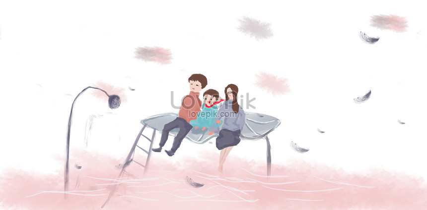 Vector hand drawn family time concept sketch with father and mother playing  with their small daughter Stock Vector | Adobe Stock