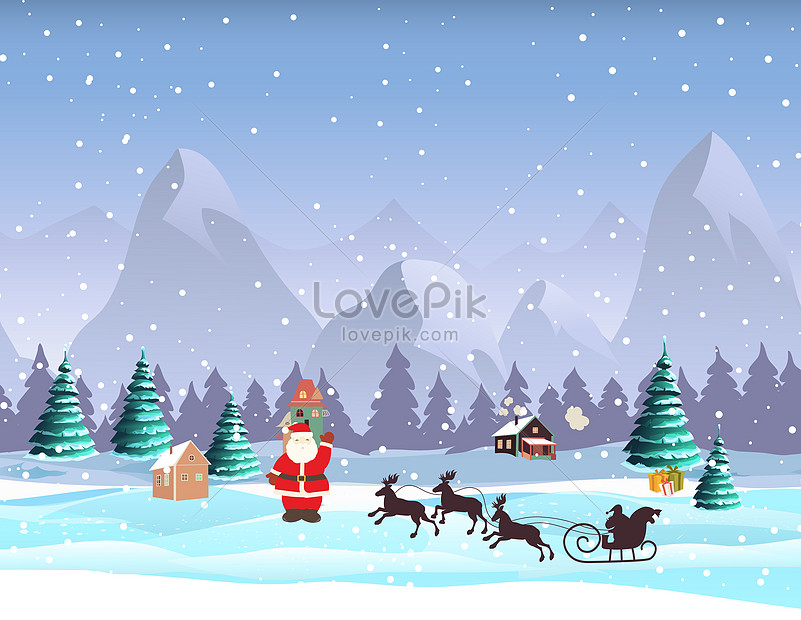 Mùa đông Tuyết Rơi đêm Giáng Sinh Hình ảnh | Định dạng hình ảnh AI  400072452