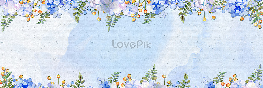 水彩花背景圖片素材 Psd圖片尺寸2972 1000px 高清圖片 Zh Lovepik Com