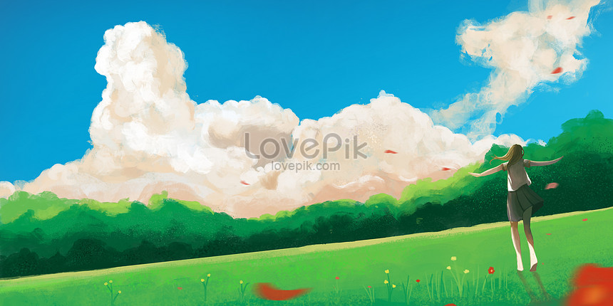 美しいファンタジー風景イラスト イラスト素材 無料ダウンロード - Lovepik