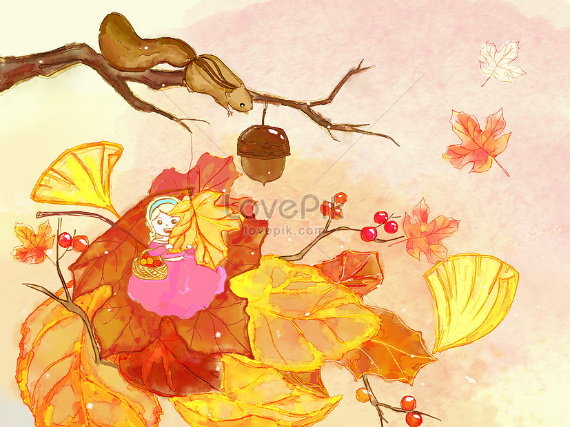 秋と冬の美しい葉のイラストイメージ 図 Id 400075813 Prf画像