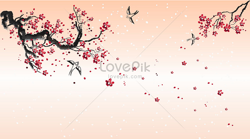 ベクトル中国風梅の花素材イメージ 背景 Id Prf画像フォーマットcdr Jp Lovepik Com