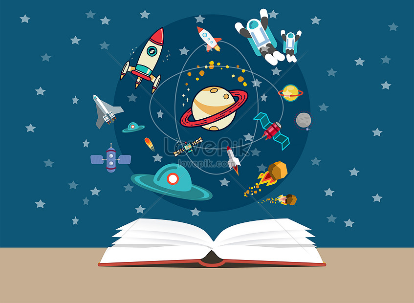 Knowledge education in the universe illustration image_picture free ...