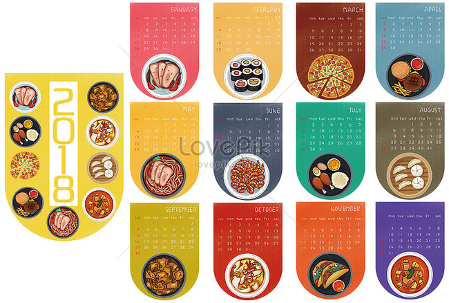 The Calendar Year Delicacy Template, 20 year logo templates, illustration templates, tofu soup