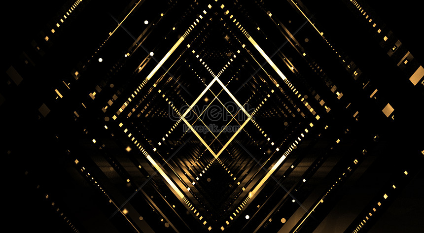 Geometric Background Of Science And Technology Black Gold Download Free ...