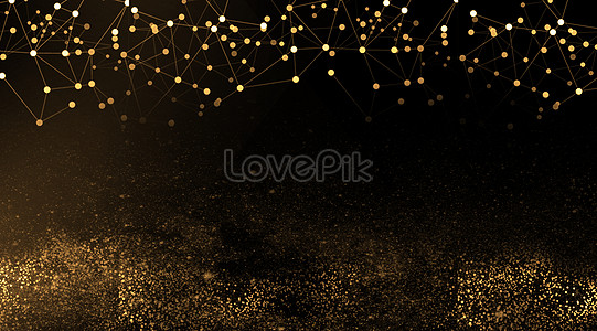 Black Gold Background Of Science And Technology Download Free | Banner ...