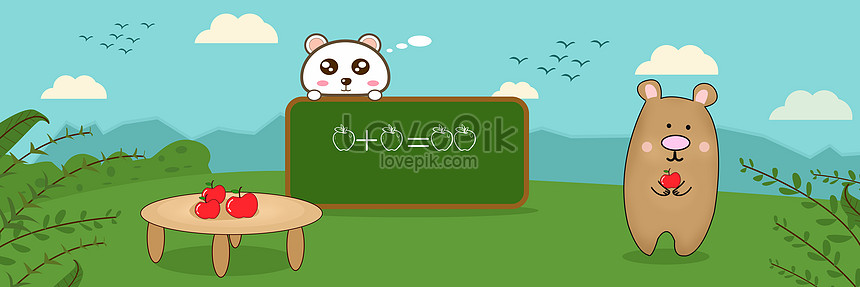 Educational Cartoon Background Hình ảnh | Định dạng hình ảnh PSD 400082551|  