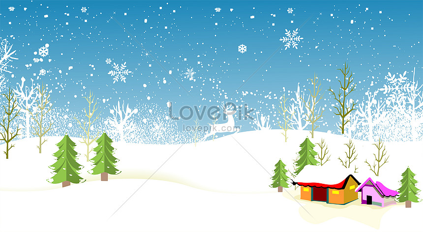 Escena De Nieve De Navidad Psd Ilustraciones Imagenes Descarga Gratis Lovepik