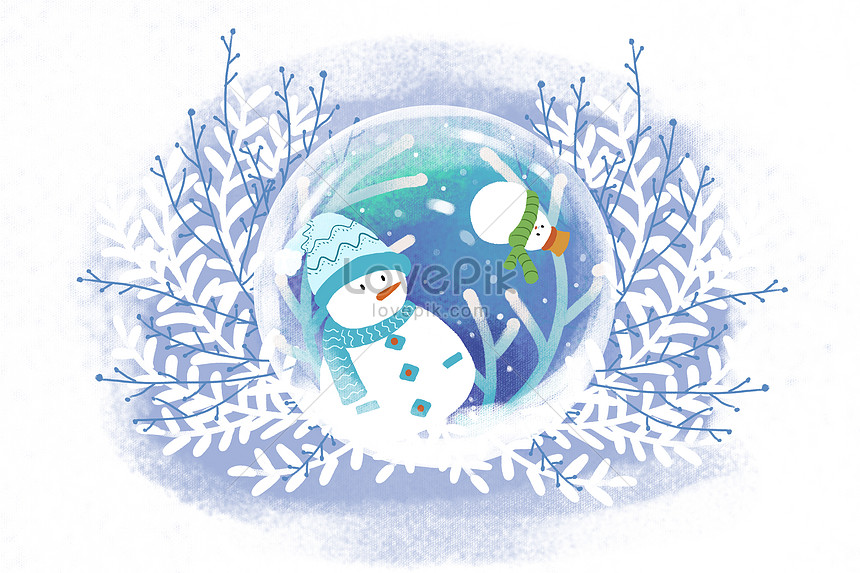 冬クリスマス雪だるま手描きイラストイメージ グラフィックス Id 400083433 Prf画像フォーマットpsd Jp Lovepik Com