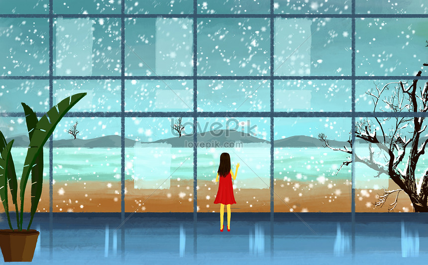 透過窗户看雪景圖片素材 Psd圖片尺寸33 2100px 高清圖片 Zh Lovepik Com