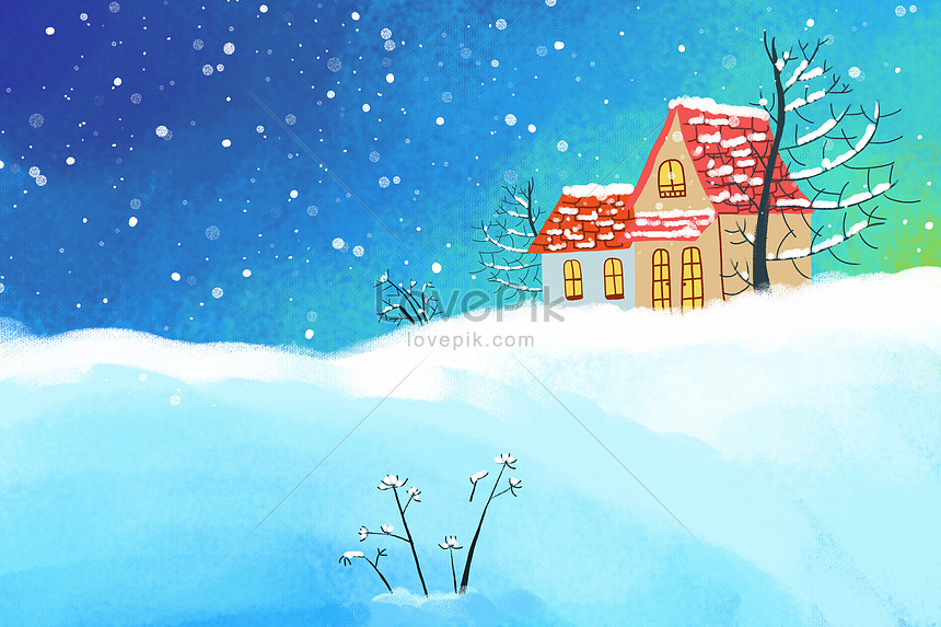 冬の雪景色癒しシステム小さな新鮮なイラストイメージ 図 Id Prf画像フォーマットpsd Jp Lovepik Com
