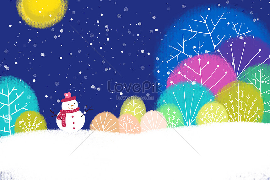 冬の雪景色癒しシステム小さな新鮮なイラストイメージ 図 Id Prf画像フォーマットpsd Jp Lovepik Com