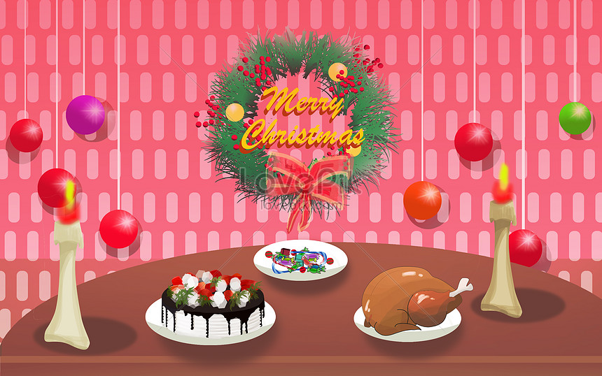 Download Christmas Dinner Illustration Image Picture Free Download 400085109 Lovepik Com PSD Mockup Templates