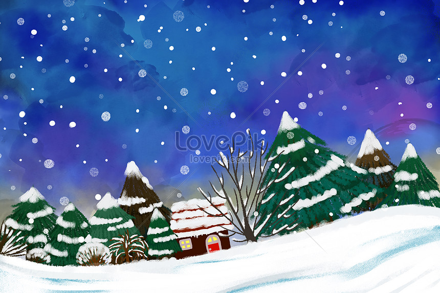 冬の雪景色の小さな新鮮で美しいイラストイメージ 図 Id 400085177 Prf