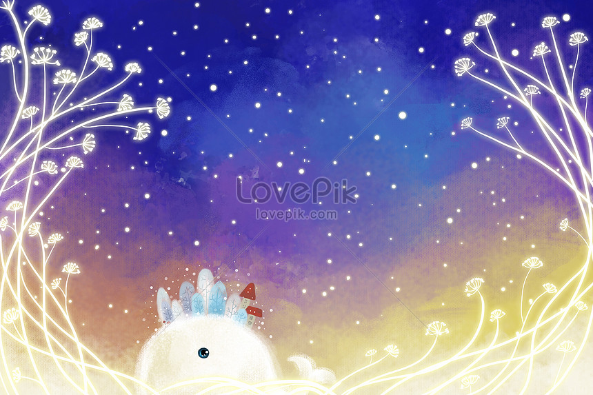 冬の星空小さな新鮮で美しいイラストイメージ 図 Id Prf画像フォーマットpsd Jp Lovepik Com