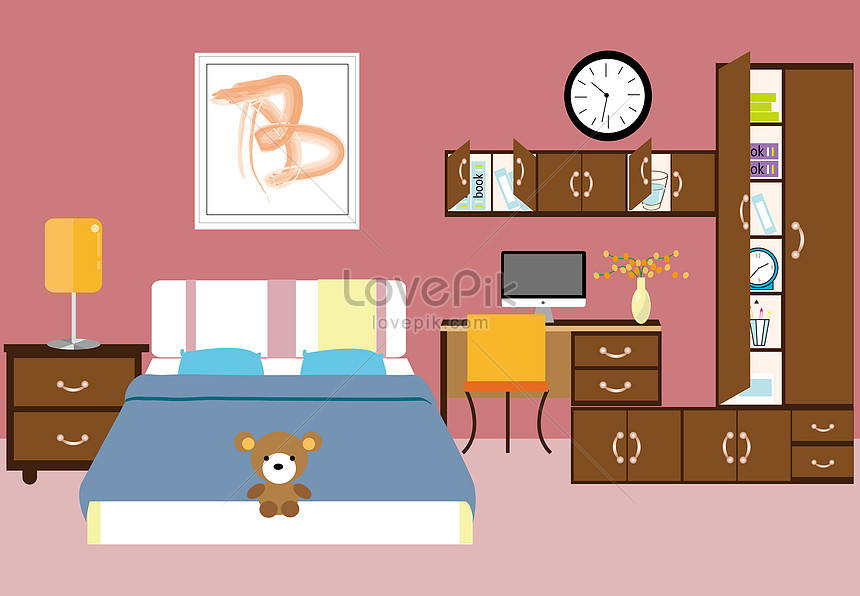 Interior Kamar Tidur gambar unduh gratis_ Ilustrasi 400086525_Format